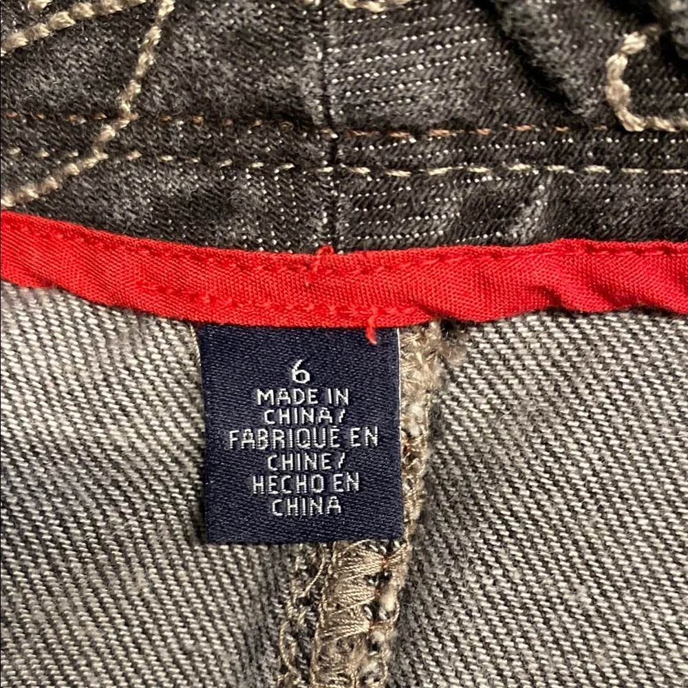 Tommy Hilfiger black/Gray Denim Skirt Y2k - Picture 6 of 8